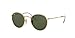 Ray-Ban RB3447N Round Flat Lens Sunglasses, Gold/G-15 Green, 53 mm