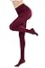 CozyWow Women's 80D Soft Solid Color Semi Opaque Footed Tights High Waist Womens Tights(XS, Wine Red)