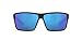 Costa Del Mar Mens Rincon Fishing and Watersports Rectangular Sunglasses, Black/Polarized Blue Mirrored 580G, 63 mm