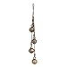 Creative Co-Op Hanging Metal Jingle Bells with Jute Rope, Antique Brass Finish