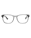 Gucci 0004O 004 Transparent Light Grey Plastic Square Eyeglasses 53mm