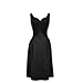 J. Peterman Women's Drop Waist Silk & Velvet Dress in Black Black / 4