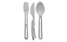 Cutlery Set 3-pieces KLIKK, organic grey
