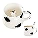 BigNoseDeer Cute Ceramic Cow Mug with 3D Cow Inside,Cow Print Coffee Mug,Cute Mugs with Lid Spoon,Cute Stuff Birthday Gifts Gifts for Women Girlfrend Kids13oz