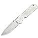 Sanrenmu 7010 Folding Pocket Knife EDC Knife 8Cr13mov Blade Frame Lock Stainless Steel Handle with Clip