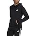 adidas Men's Essentials Fleece Hoodie, Black/White, Large