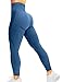 HIGORUN Women Seamless Leggings Smile Contour High Waist Workout Gym Yoga Pants Darkblue L