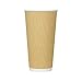 Lollicup C-KRC520 Karat Ripple Paper Hot Cup, 20 oz, Kraft (Case of 500)