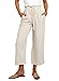 Dokotoo Comfy Casual Loose Stretch Drawstring Tie Elastic Waist Solid Jogging Jogger Work Office Wide Leg Pants Sweatpants for Women with Pockets Khaki Medium