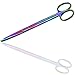 LAJA Imports Operating Scissors Sharp/Blunt 6' Straight, Multi Titanium Rainbow Color Stainless Steel