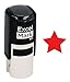 Round Teacher Stamp - Solid Star - RED Ink