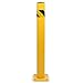 BISupply Safety Bollard Post Parking Barrier 1 Pack - 42in Yellow Pipe Bolt Down Bollard for Garage Lot