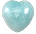 Pair 30mm Blue Aquamarine Puffy Hearts Polished Natural Sparkling High Grade Beryl Gemstone Crystal Mineral Specimens - Brazil (2PCS)