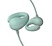 ambie Sound Earcuffs - Open Ear Earbuds Wired Ear Clip 3.5mm Headphones with Built-in Microphone & Easy Volume Control | Clip-on Ear Cuff Style Headset | Lightweight Silicone, Ash Green