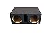 Bbox Dual Vented 15 Inch Subwoofer Enclosure - Pro Series Dual Vented SPL Car Subwoofer Boxes & Enclosures - Premium Subwoofer Box Improves Audio Quality, Sound & Bass - Nickel Finish Terminals