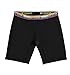 TomboyX 9' Boxer Briefs Underwear For Women, Cotton Stretch Comfortable Boy Shorts Panties-Small/Black Rainbow
