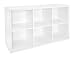 ClosetMaid 6 Cube Storage Shelf Organizer Bookshelf with Back Panel, Easy Assembly, Wood, White Finish