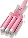 Alure Three Barrel Curling Iron Wand Hair Waver with LCD Temperature Display - 1 Inch Ceramic Tourmaline Triple Barrels, Dual Voltage Crimp