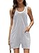 AUTOMET Rompers for Women Shorts Overalls Jumpsuits Derssy Casual Summer Outfits 2024 Comfy Clothes Sleeveless Jumpers with Pockets
