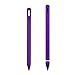 ZALU Compatible with Apple Pencil (2nd Generation), Fully Protection Silicone Case Sleeve Holder Grip + Nib Cover (Purple)