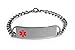 IdTagsonline TAKING LATUDA Medical ID Alert Bracelet with Embossed emblem from stainless steel. D-Style, premium series.
