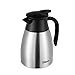 Tiken 34 Oz Thermal Coffee Carafe, Stainless Steel Insulated Vacuum Coffee Carafes For Keeping Hot, 1 Liter Beverage Dispenser (Silver)