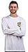 Ann Arbor T-shirt Co. Adult Fishing Ruler | Long Sleeve Wicking Fisherman Shirt w/Ruler on Forearm, L, White