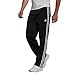 adidas Men's Essentials Warm-up Open Hem 3-stripes Tracksuit Bottoms, Black/White, Medium/31' Inseam