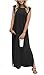 GRECERELLE Women's Summer Crew Neck Loose Split Casual Long Maxi Beach Dress with Pockets (Small, Black)