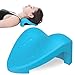 Neck Stretcher, Neck and Shoulder Relaxer, Cervical Traction Device for TMJ Pain Relief and Spine Alignment, Chiropractic Pillow Neck Stretcher (Blue)