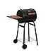 Char-Griller® Patio Pro Charcoal Grill and Smoker with Cast Iron Grates, Premium Wood Shelf and Damper Control, 250 Cooking Square Inches in Black, Model E1515