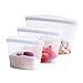 Stasher Reusable Silicone Storage Bag, Food Storage Container, Microwave and Dishwasher Safe, Leak-free, Bundle 3-Pack Bowls, Clear