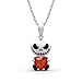 Jeulia Hug Me Love Confession Skull Heart Cut Sterling Silver Necklace for Women Wife Girlfriend Engagement Wedding Anniversary or Birthday Christmas With Jewelry Box (Red)
