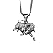 Silver Bull Pendant, Bull Necklace Gold, Bull Chain Pendant, Bulky Man Necklace, Bull Totem Pendant, Muscular Men Necklace, Gift for Husband (WITH 24 INCH CHAIN)