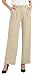 Zopo Wide Leg Pants for Women Dress Work Flowy High Waisted Trousers Flare Business Casual Pants Trendy Dressy Loose Bootcut Slacks-Light Khaki-M