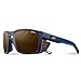 Julbo Shield Muntain Sunglasses, Blue/Blue/Orange Frame, REACTIV 2-4 Brown Polarized Lens