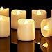 Homemory 12Pack Flameless LED Votive Candles, 200+Hour Long Lasting Electric Fake Candles, Battery Operated Tealights in Warm White for Christmas, Wedding Decor (Ivory Base, Batteries Included)