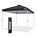 OUTFINE Pop-up Canopy 10x10 Patio Tent Instant Gazebo Canopy with Wheeled Bag,Canopy Sandbags x4,Tent Stakesx8 (Black, 10 * 10FT)