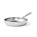 Brandless Stainless Steel Fry Pans 10 Inches, Heavy-duty 5-ply Clad Kitchen Cookware for Frying, Grilling or Searing, Works with Gas, Induction, Electric, Ceramic and Halogen Cooktops