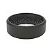 Groove Life Edge Black/Black Silicone Ring - Breathable Rubber Wedding Rings for Men, Lifetime Coverage, Unique Design, Comfort Fit Ring - Size 10