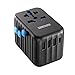 Zendure Universal Travel Adapter 61W PD Fast Charger One International Wall Charger AC Plug Adaptor Worldwide Power Charger All in One Compatible with MacBook Pro Laptops iPad iPhone Samsung & More