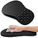 YIWEI Ergonomic Mouse Pad with Wrist Rest Support, Mousepad with Comfortable Memory Foam Wrist Rest and Non-Slip PU Base for Pain Relief, Computer, Laptop, Office, Home (Black)