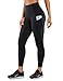 CRZ YOGA Women's Naked Feeling Workout Leggings 25 Inches - High Waisted Yoga Pants with Side Pockets Athletic Running Tights Black Medium