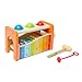 Hape Pound & Tap Bench with Slide Out Xylophone - Award Winning Durable Wooden Musical Pounding Toy for Toddlers,Yellow