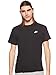 Men's Nike Sportswear Club T-Shirt, Nike Shirt for Men with Classic Fit, Black/White, L