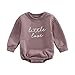 KOSUSANILL Baby Girls Boy Oversized Sweatshirt Romper Newborn Infant Long Sleeve Crewneck Bubble Sweater Pullover Top Valentines Day Outfit Fall Clothes