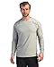 Rhone Reign Mens Long Sleeve Workout Shirts, Anti-Odor, Quick Dry Mens Gym Shirts, Lightweight Workout Shirts for Men, UPF 50+ Light Gray Heather Medium