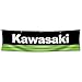ENMOON Flag for Kawasaki Logo Banner (2x8ft, 150D Poly) Vivid Color and UV Fade Resistant- Banner Great for College Dorm,Room Man Cave Garage New Bannner with 6 Brass Grommets