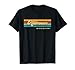 Vintage Sunset Stripes Hillhouse, Mississippi T-Shirt