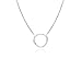 River Island Sterling Silver Small Circle Tube Pendant Necklace | Available in Silver, Rose and Yellow Gold.